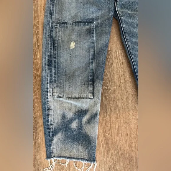 Women's LEVI'S BLUE TAB Barrel Patch & Repair Jeans Sz 25 $295 ~ Made in Japan - Picture 5 of 8